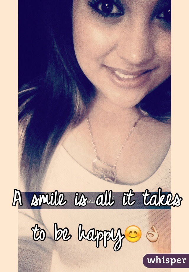 A smile is all it takes to be happy😊👌