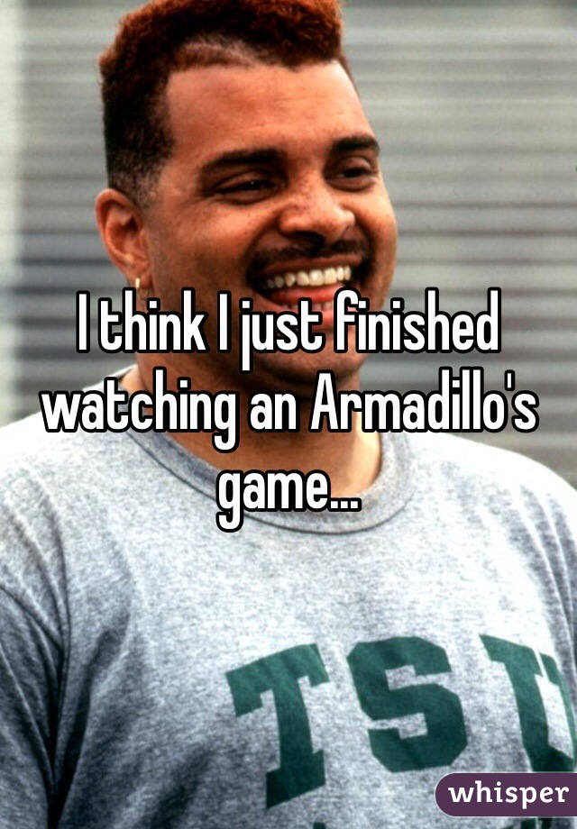 I think I just finished watching an Armadillo's game...
