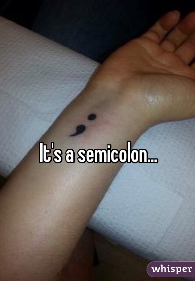 It's a semicolon...