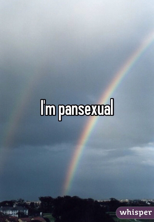 I'm pansexual 