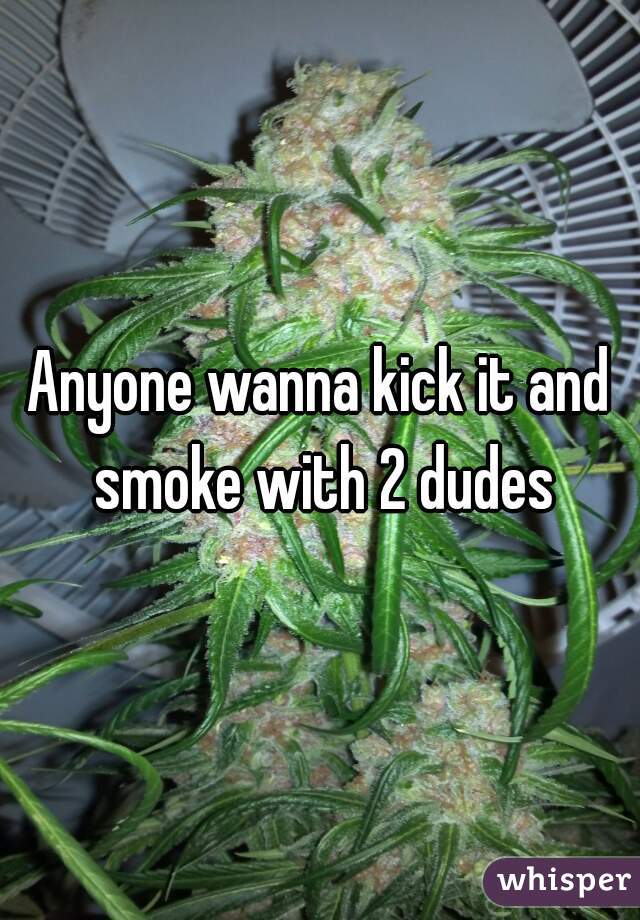 Anyone wanna kick it and smoke with 2 dudes