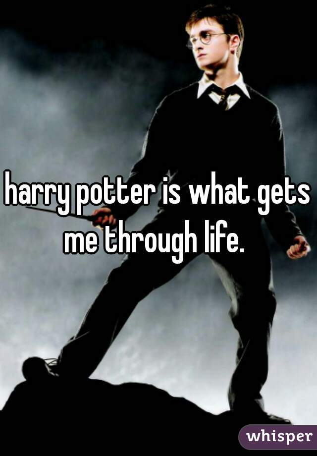 harry potter is what gets me through life.  