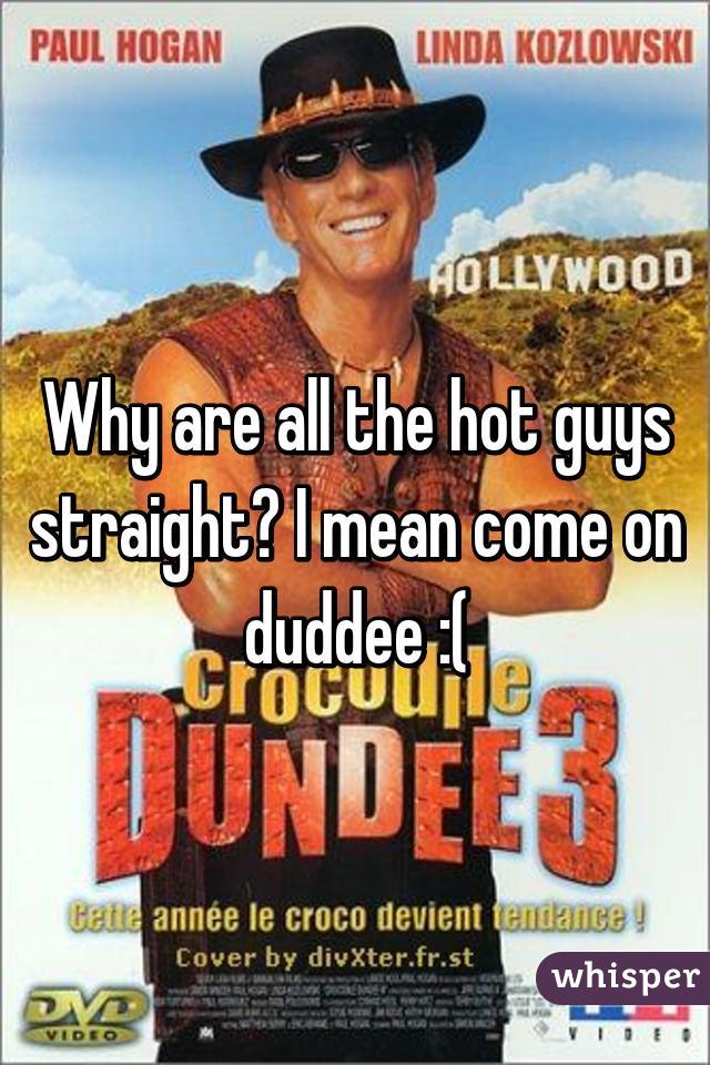 Why are all the hot guys straight? I mean come on duddee :(