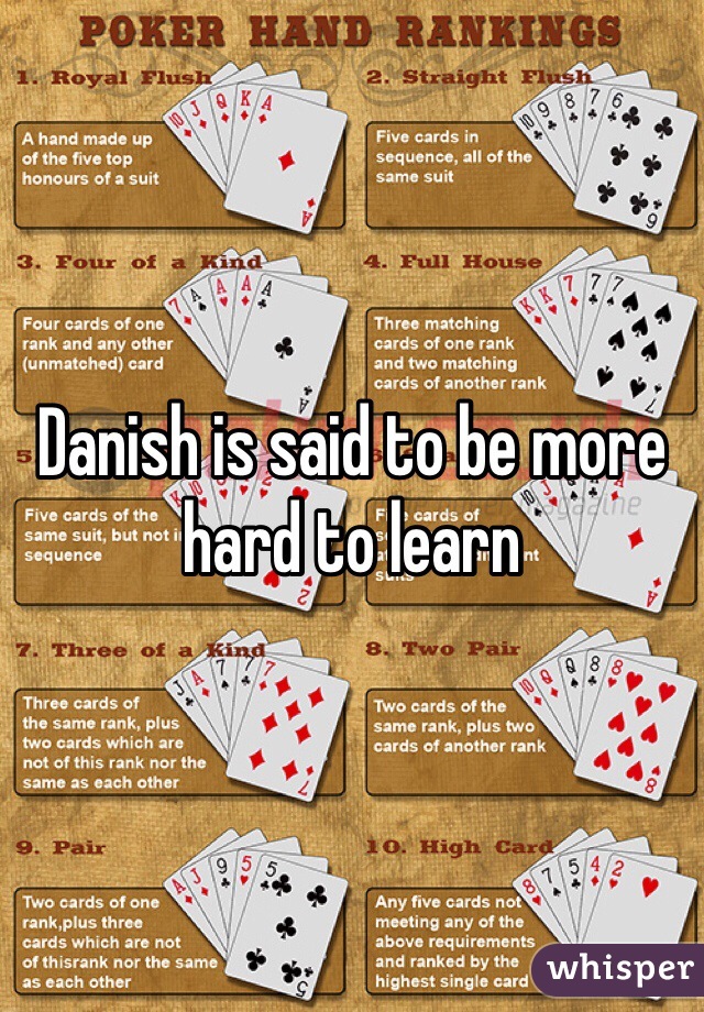 Danish is said to be more hard to learn