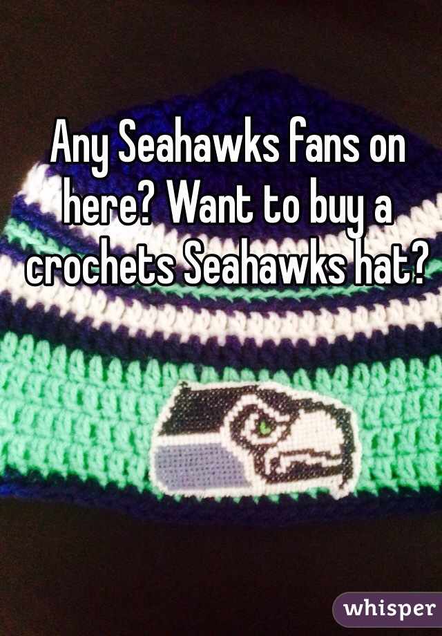Any Seahawks fans on here? Want to buy a crochets Seahawks hat? 