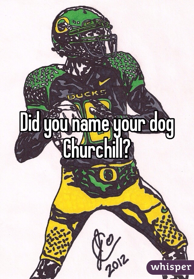 Did you name your dog Churchill? 
