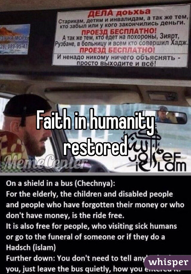 Faith in humanity restored 