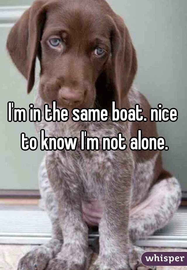 I'm in the same boat. nice to know I'm not alone.