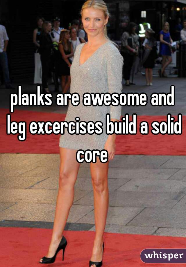planks are awesome and leg excercises build a solid core 