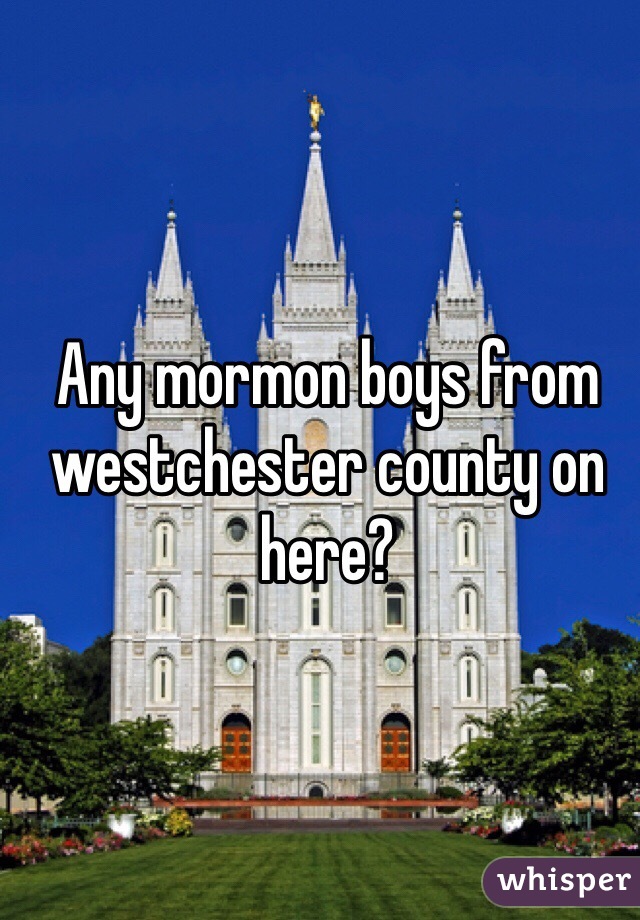 Any mormon boys from westchester county on here?