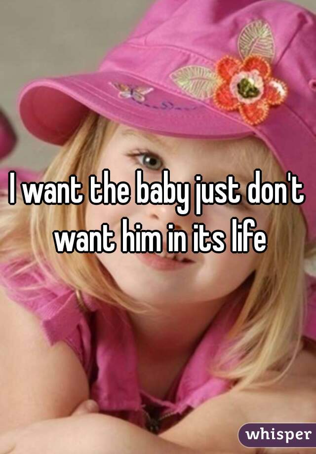 I want the baby just don't want him in its life