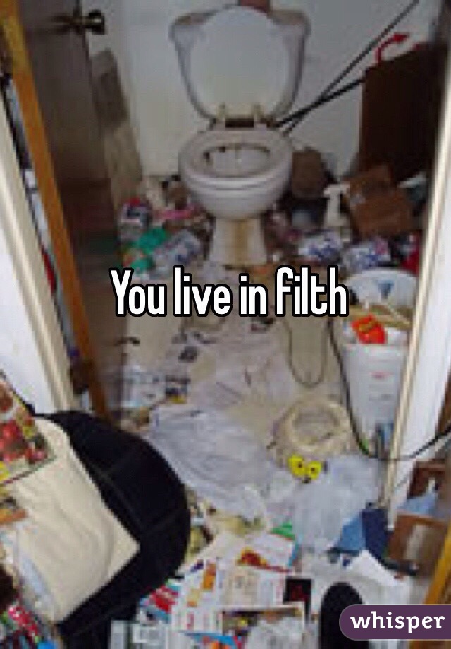 You live in filth 