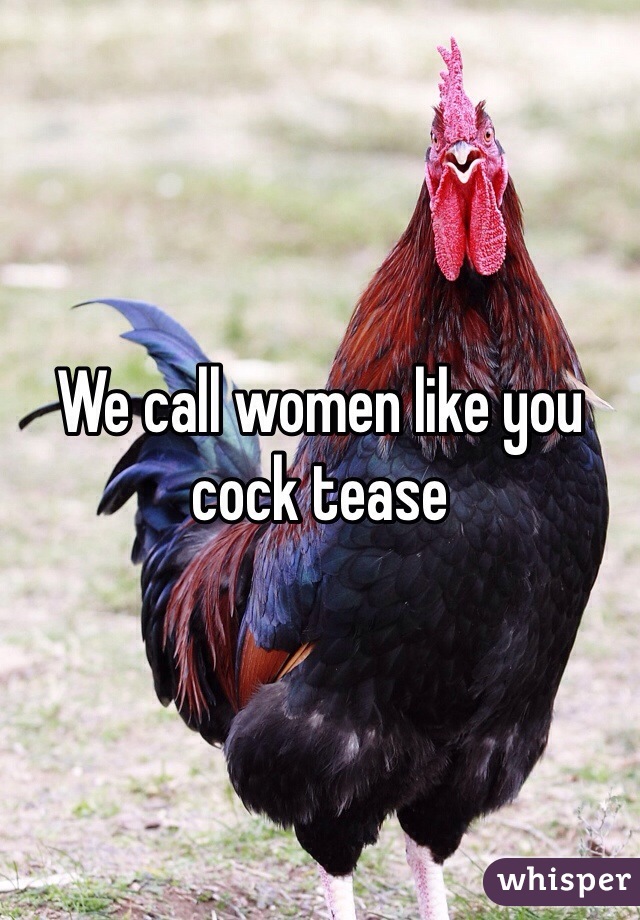 We call women like you cock tease