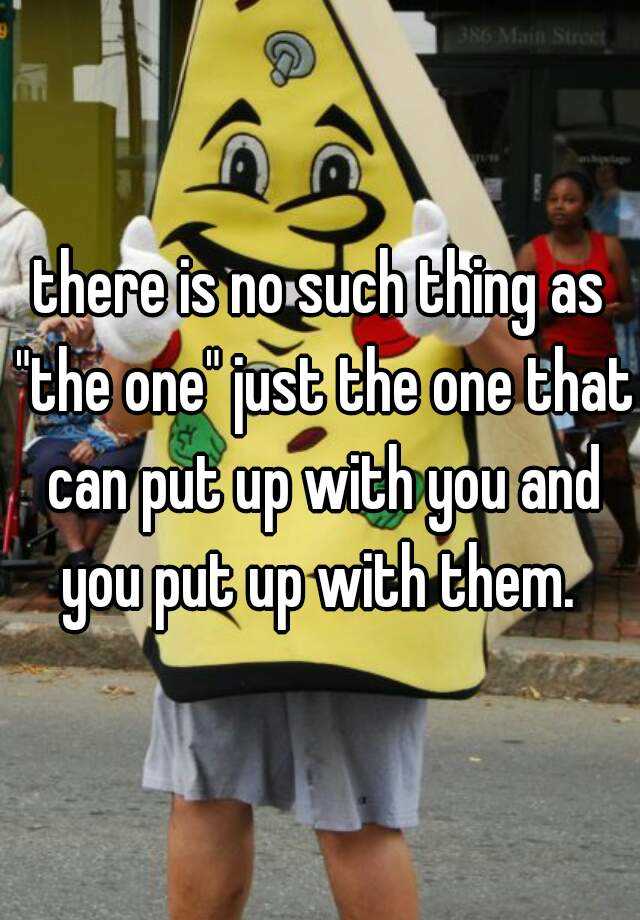 there-is-no-such-thing-as-the-one-just-the-one-that-can-put-up-with