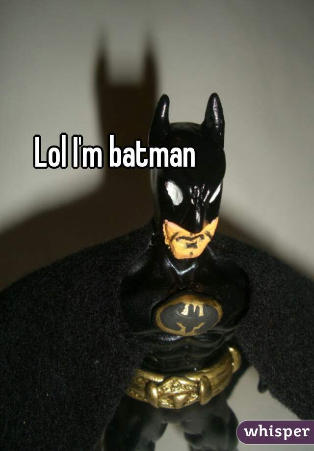 Lol I'm batman 