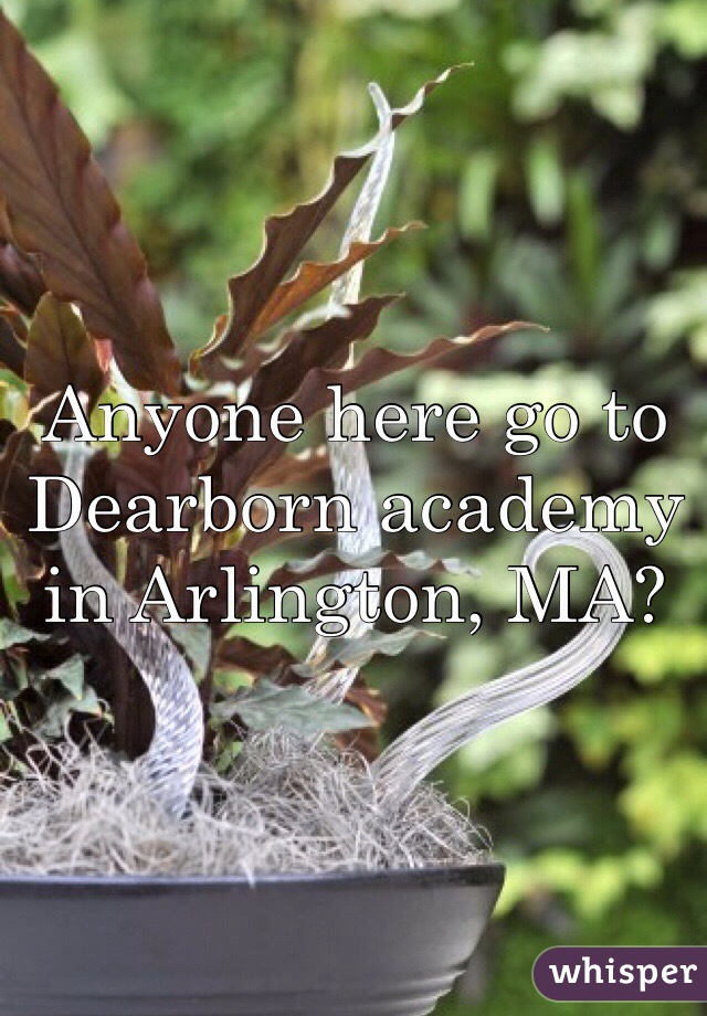 Anyone here go to Dearborn academy in Arlington, MA? 
