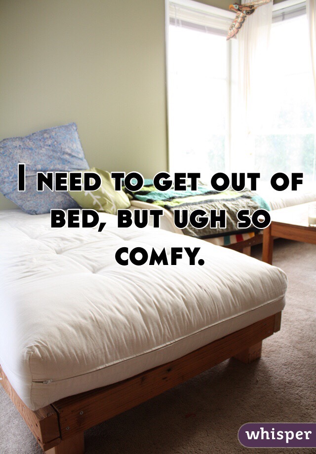 I need to get out of bed, but ugh so comfy.