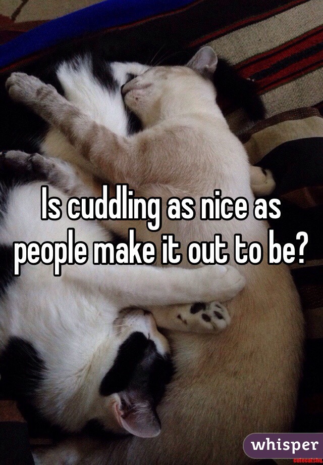 Is cuddling as nice as people make it out to be?