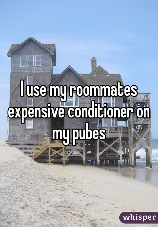 I use my roommates expensive conditioner on my pubes 