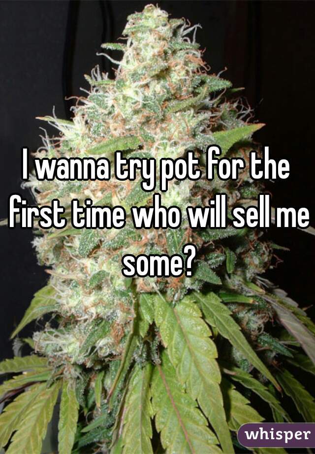 I wanna try pot for the first time who will sell me some?