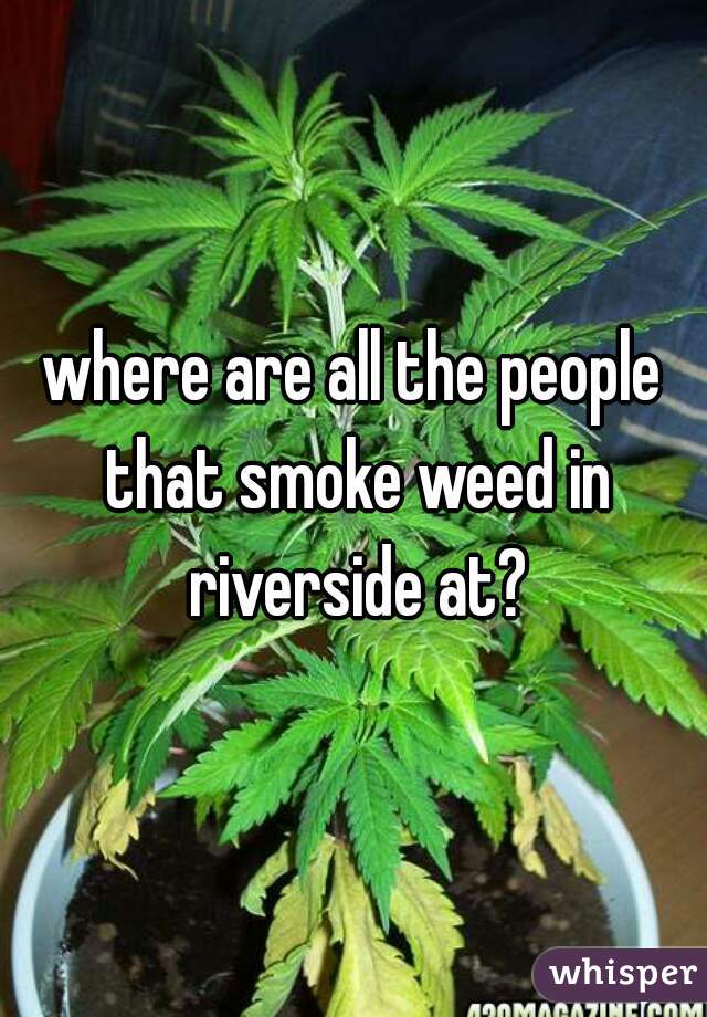 where are all the people that smoke weed in riverside at?