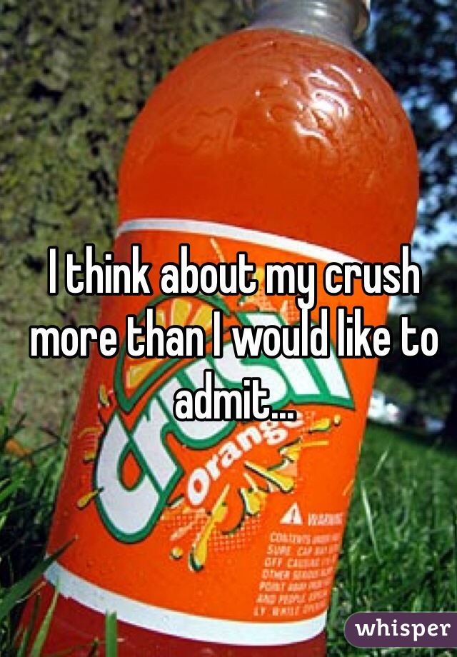 I think about my crush more than I would like to admit...