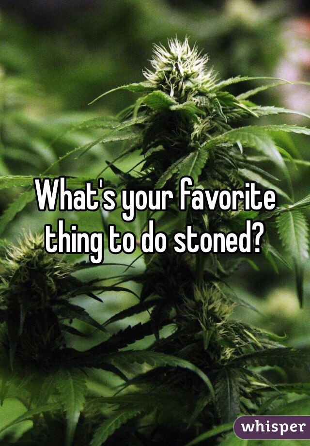 What's your favorite thing to do stoned?