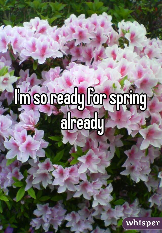 I'm so ready for spring already