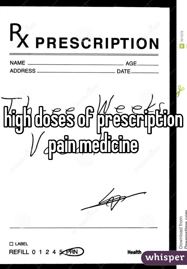 high doses of prescription pain medicine 