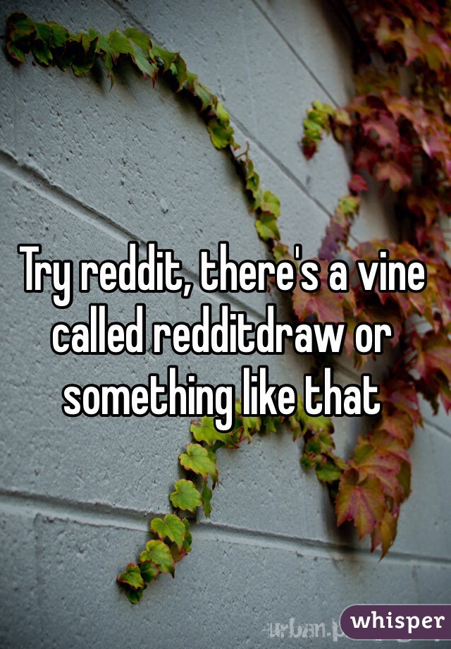 Try reddit, there's a vine called redditdraw or something like that
