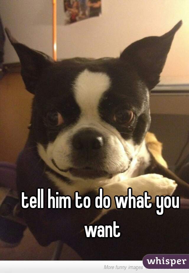 tell him to do what you want