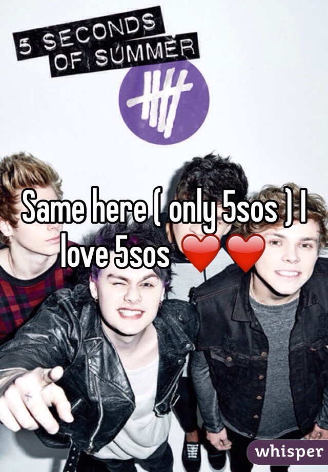 Same here ( only 5sos ) I love 5sos ❤️❤️