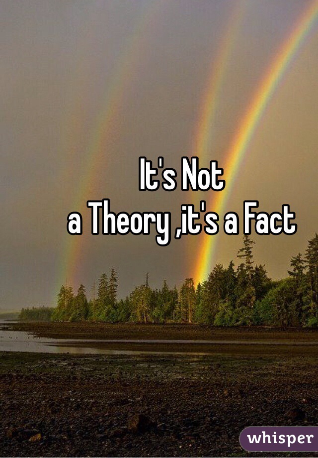 It's Not 
a Theory ,it's a Fact 