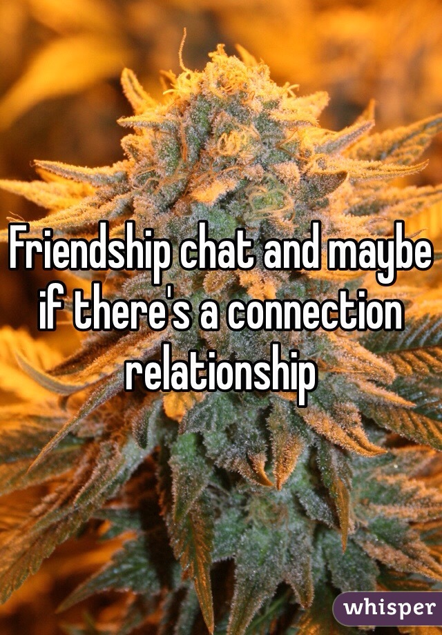 Friendship chat and maybe if there's a connection relationship 
