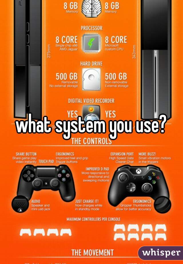 what system you use?