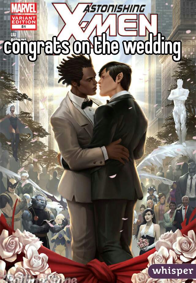 congrats on the wedding