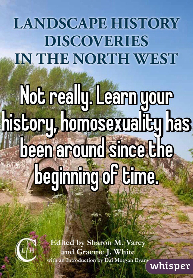 Not really. Learn your history, homosexuality has been around since the beginning of time.