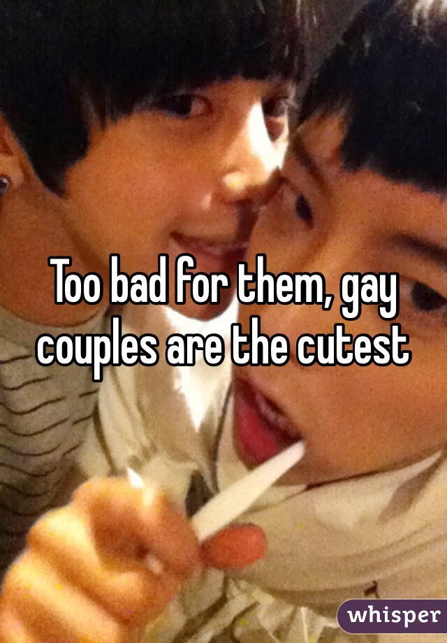 Too bad for them, gay couples are the cutest