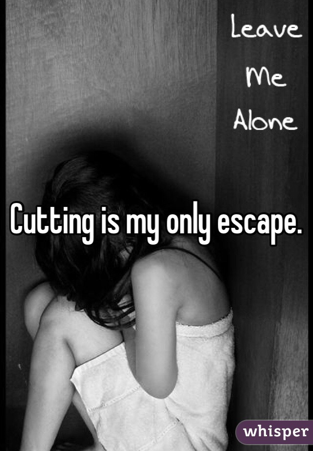 Cutting is my only escape. 