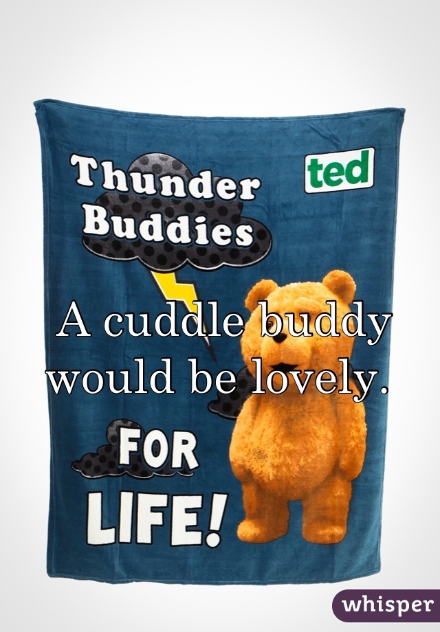 A cuddle buddy would be lovely. 
