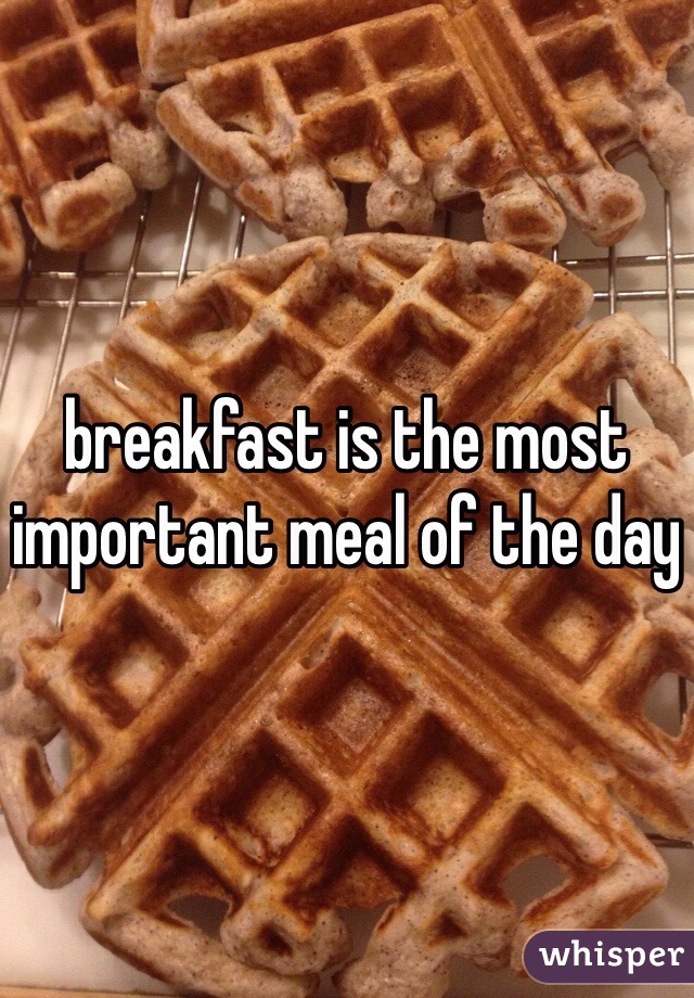 breakfast is the most important meal of the day