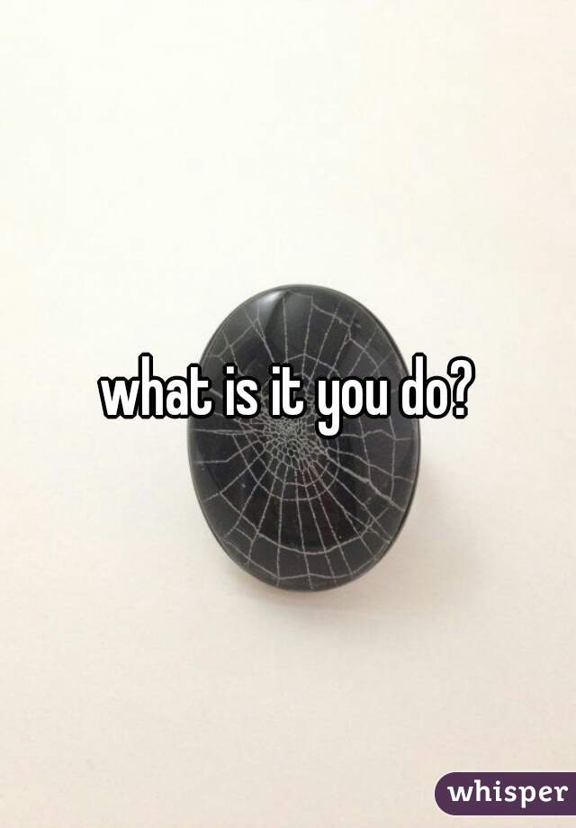 what is it you do?