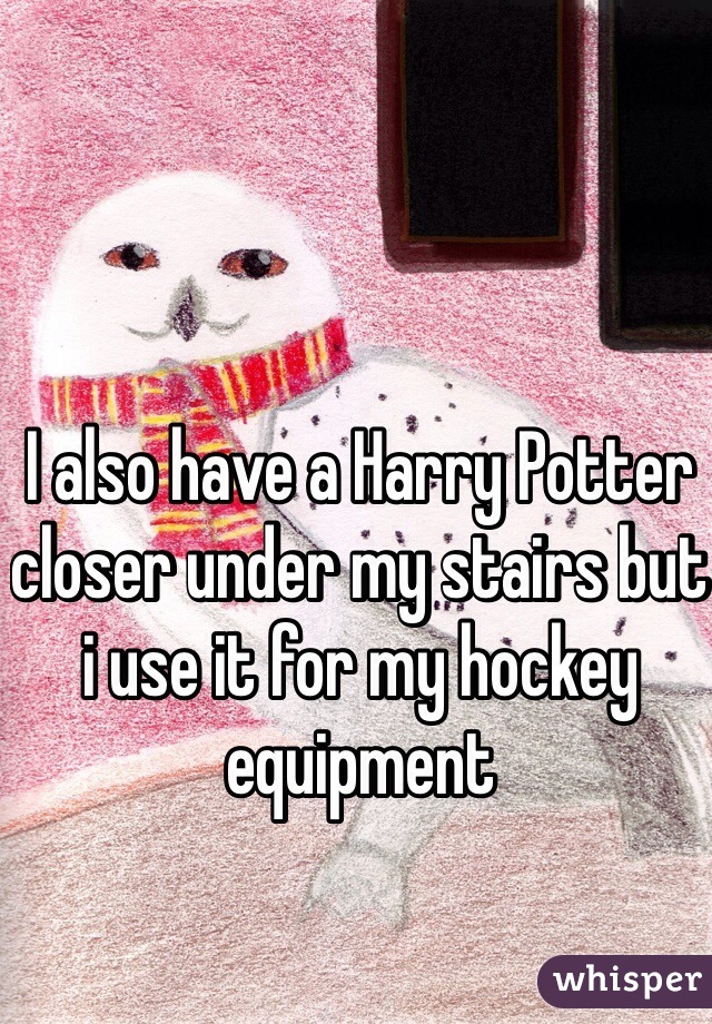 I also have a Harry Potter closer under my stairs but i use it for my hockey equipment