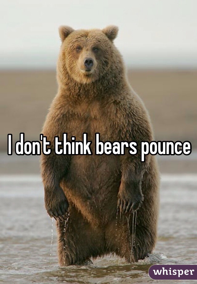 I don't think bears pounce 