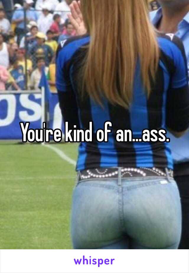 You're kind of an...ass.