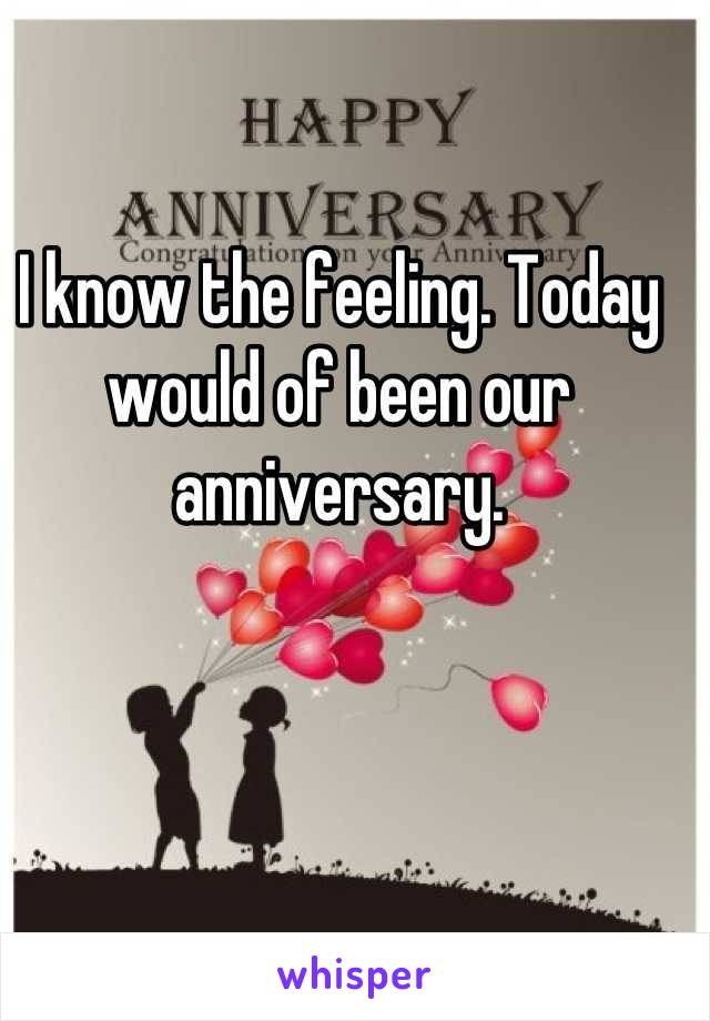 I know the feeling. Today would of been our anniversary.