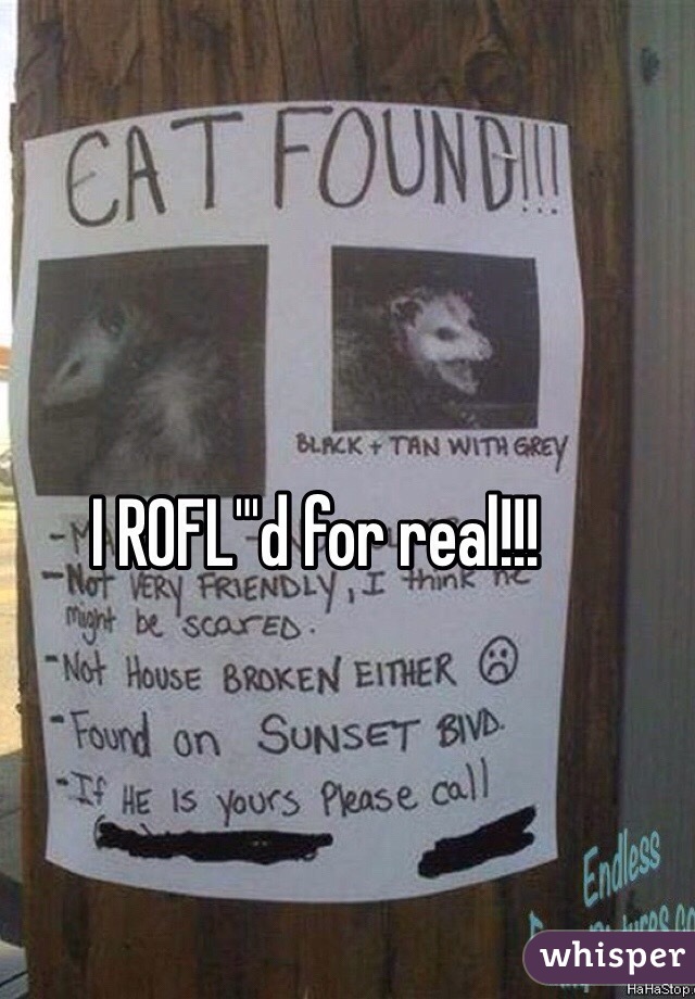 I ROFL"'d for real!!!