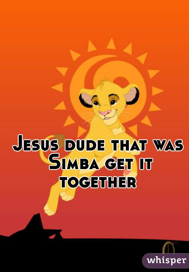 Jesus dude that was Simba get it together 