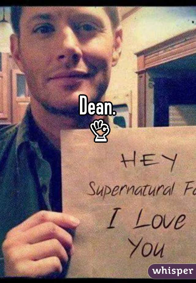 Dean. 👌