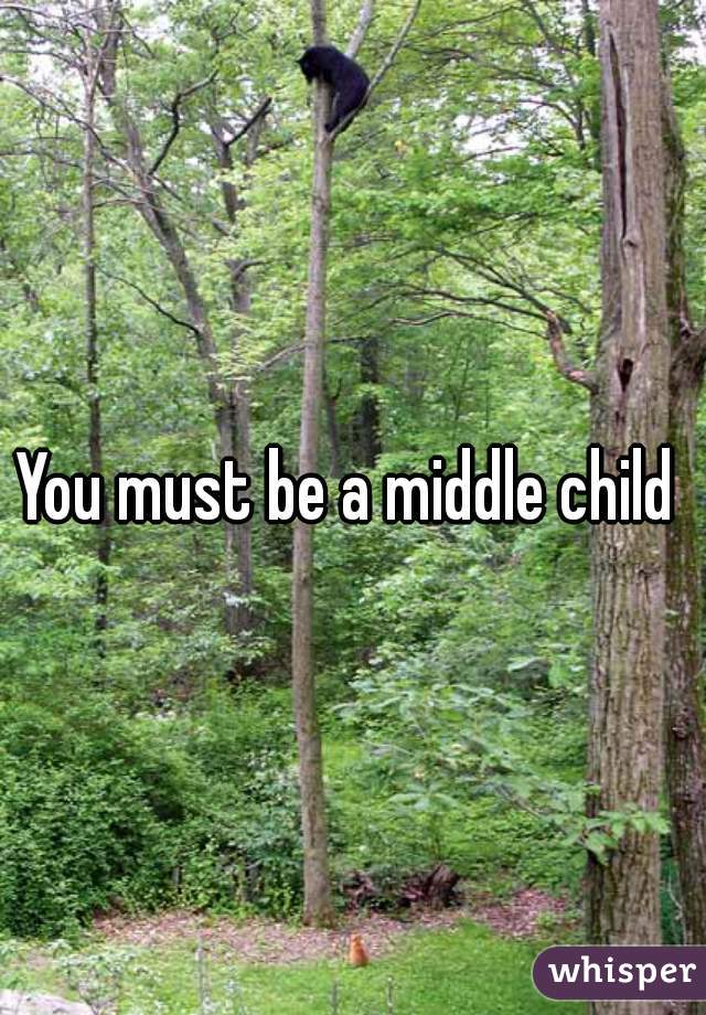 You must be a middle child 